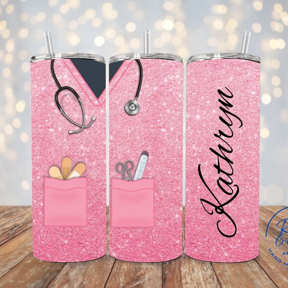 Personalized Nurse Tumbler, Nurse Uniform Tumbler, Custom Nurse Tumbler - Picture 1 of 7